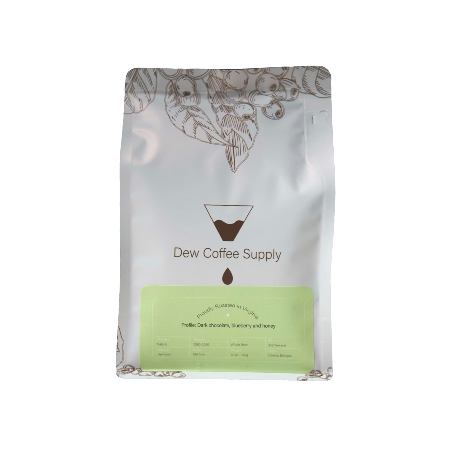 Ethiopia Sidama Roasted Whole Beans Coffee