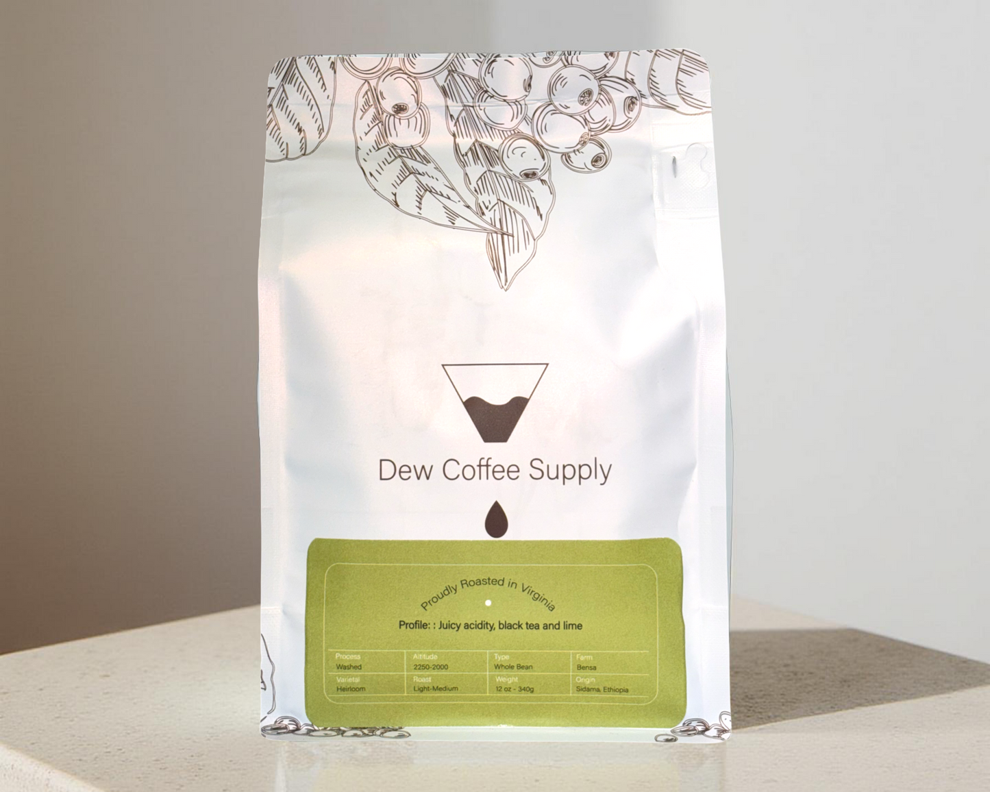 Light-medium Ethiopian Roasted Coffee Beans - Arabica Coffee