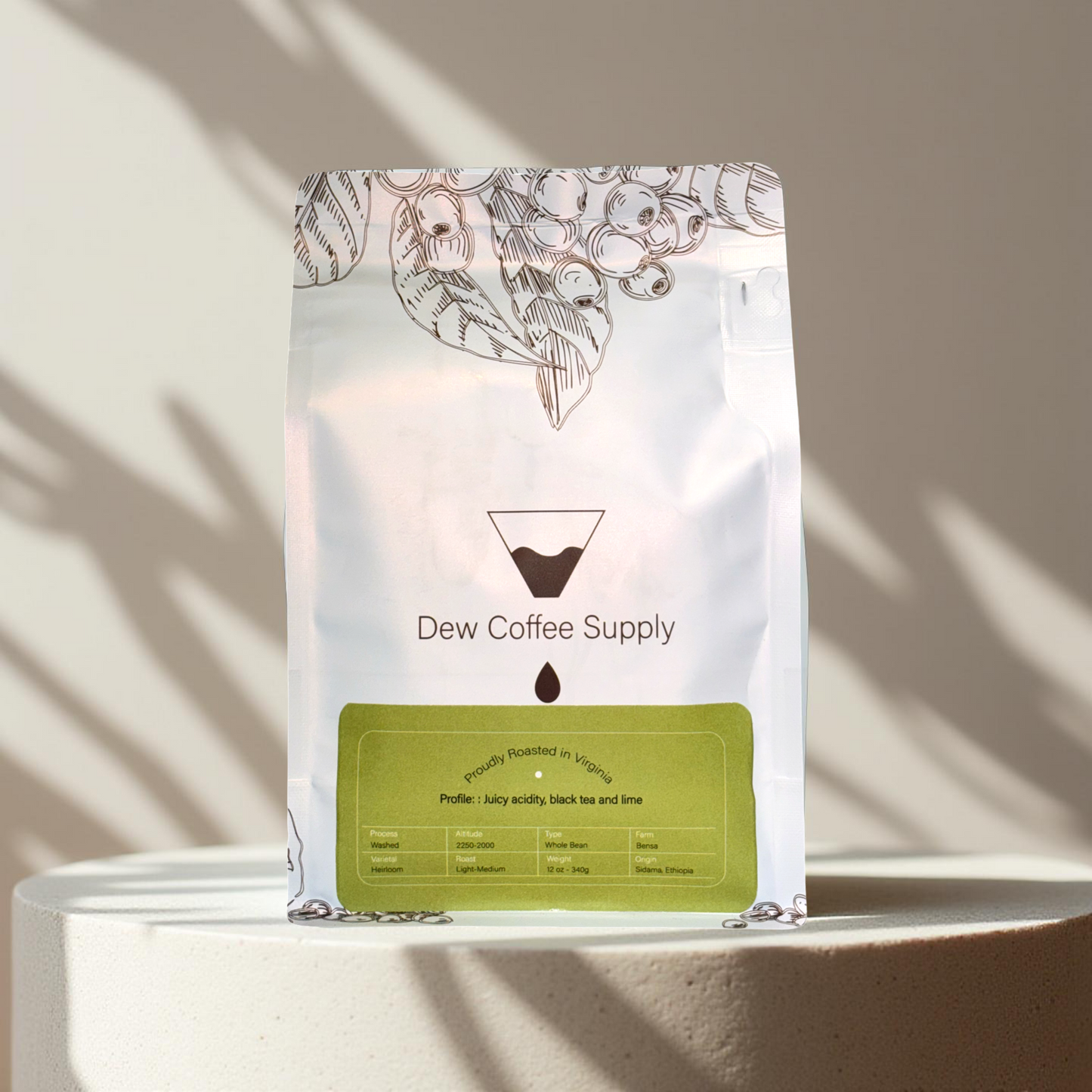 Light-medium Ethiopian Roasted Coffee Beans - Arabica Coffee