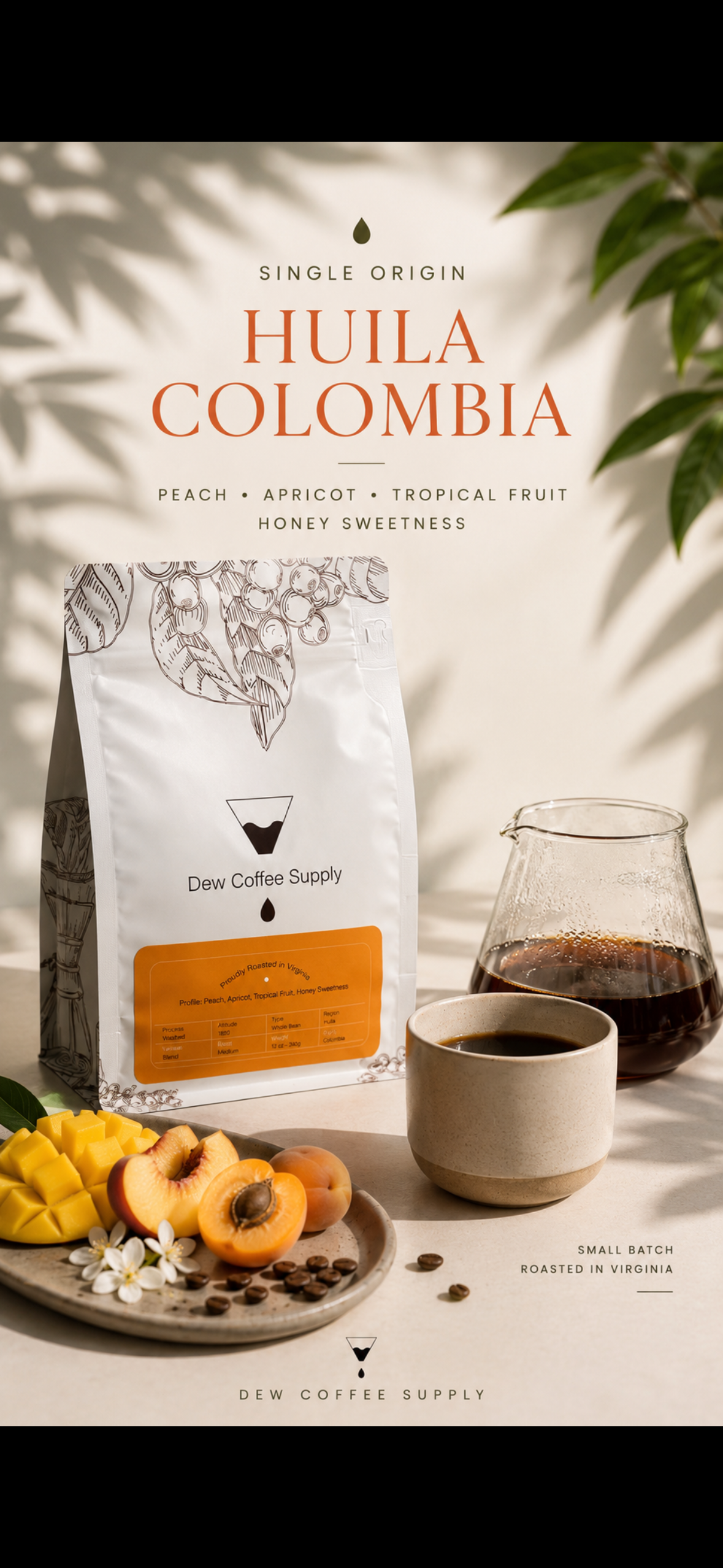 Colombian Medium Roast Coffee Beans - Arabica