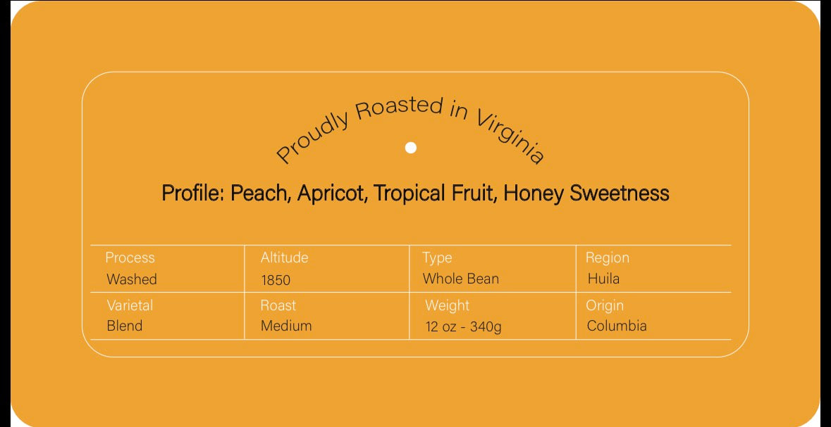 Colombian Medium Roast Coffee Beans - Arabica