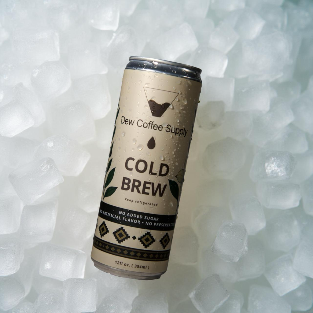 Cold Brew Coffee Can. Smooth medium-dark roast.
