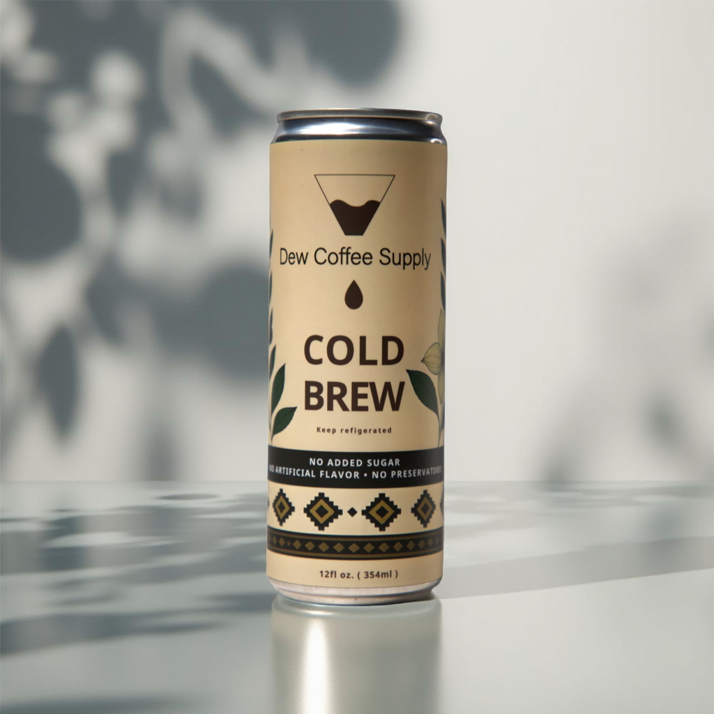 Cold Brew Coffee Can. Smooth medium-dark roast.
