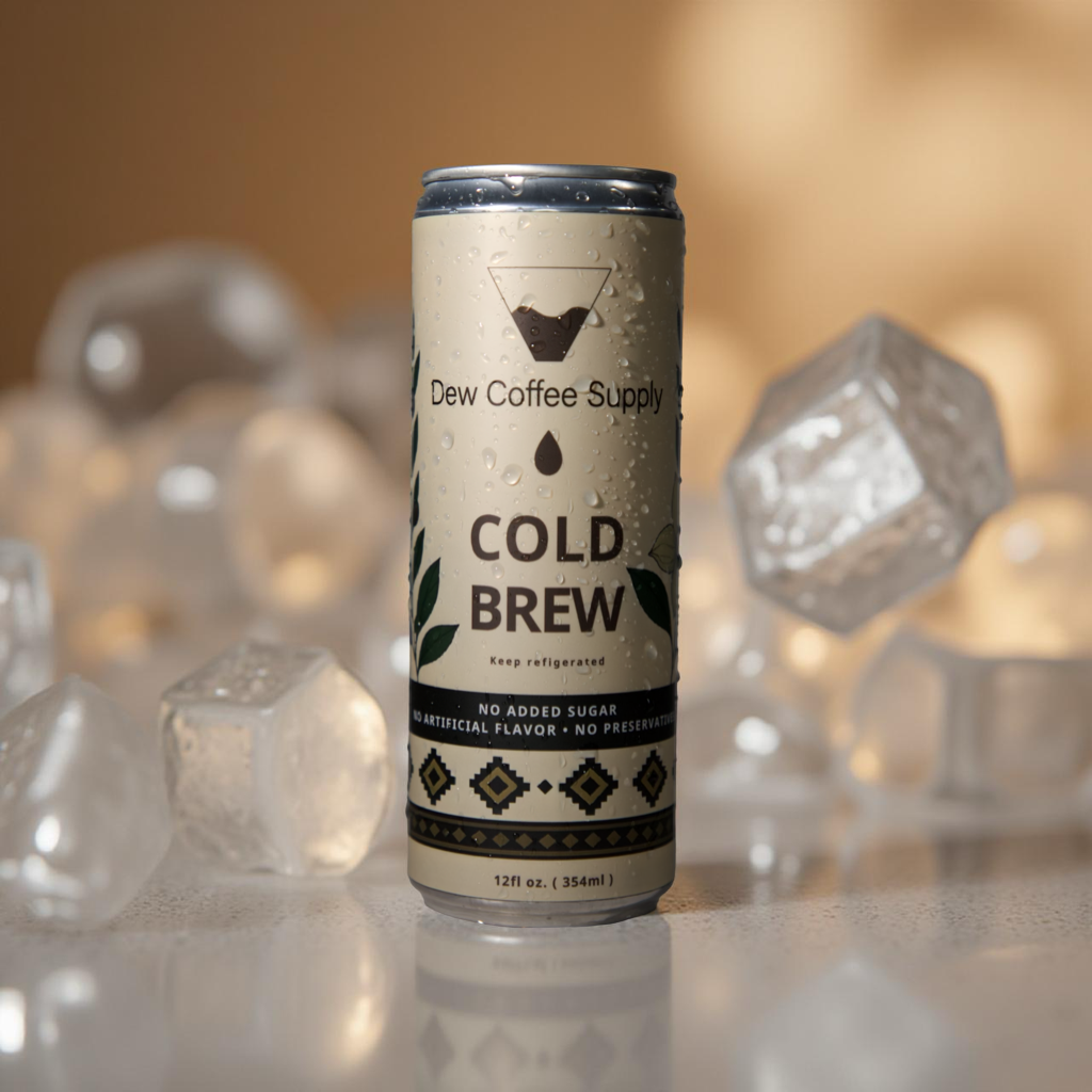 Cold Brew Coffee Can. Smooth medium-dark roast. 6-pack / 12-pack bundles